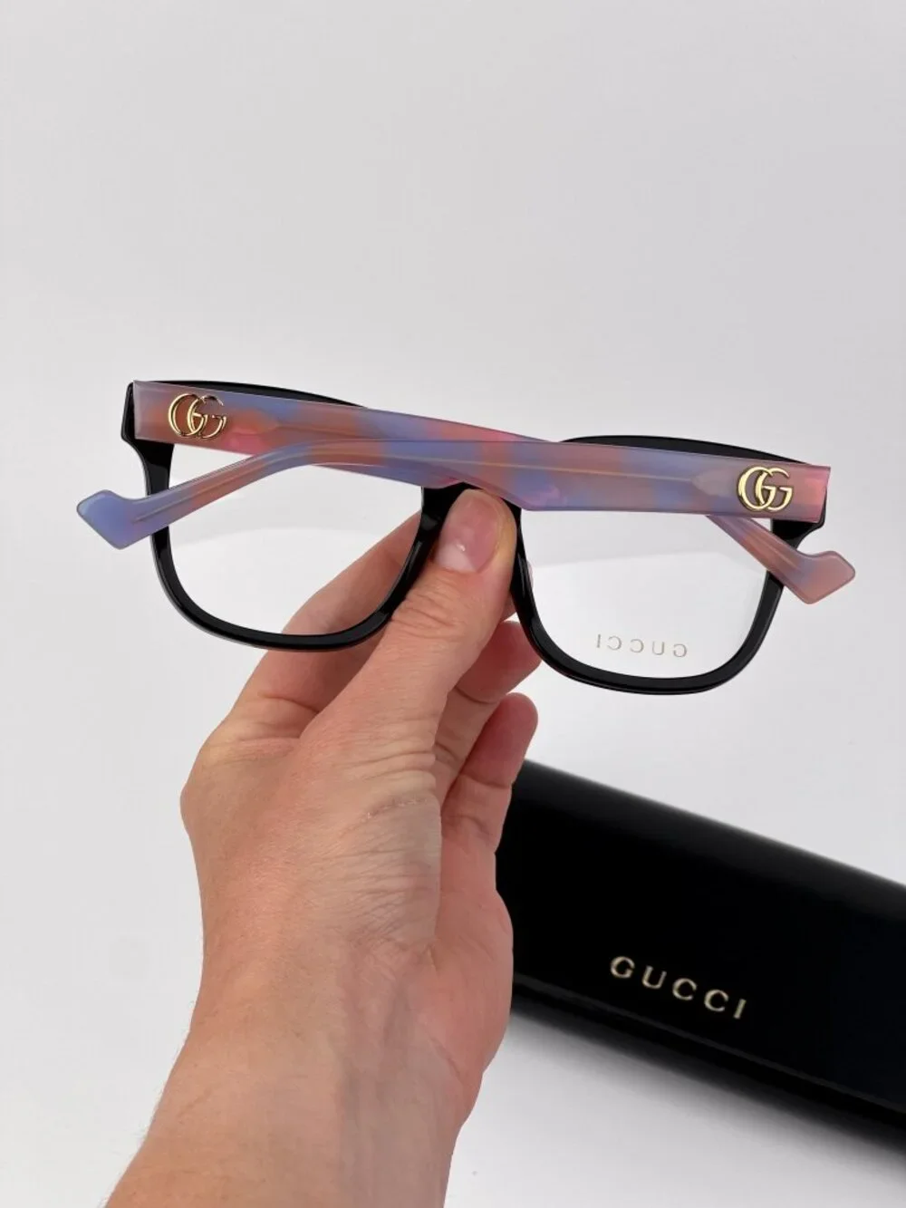 Gucci GG0958O 016 Women’s Eyeglasses Black Pink Havana Square